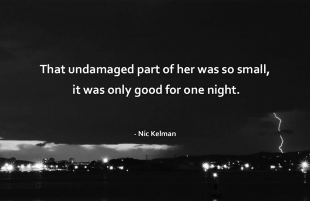 That Undamaged Part Of Her Was So Small, It Was Only Good For One Night - Nic Kelman